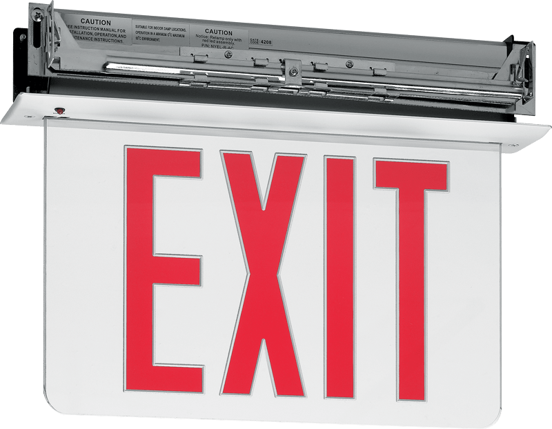 EXIT/EL/RECESSED/NYC New York CityApproved Recessed EdgeLit Exit